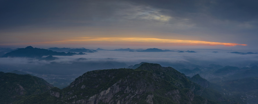 浙江温州雁荡山风光景区航拍