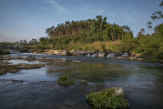 河流溪流流水生态自然风光