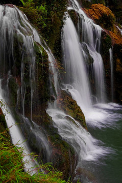 户外自然山水瀑布山泉水源