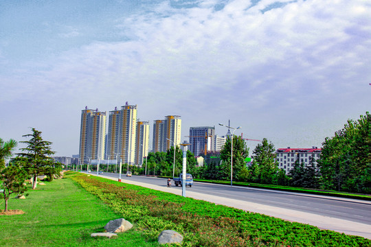 新城道路风景