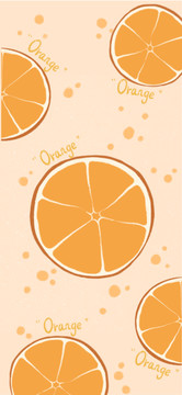 橙子小清新简约手机壁纸