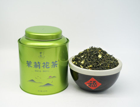 茉莉花茶素材特写包装