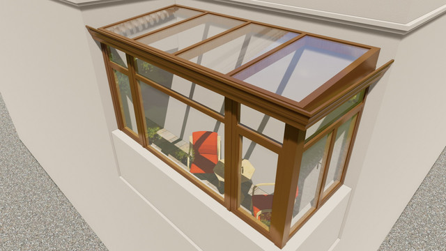 玻璃顶封阳台方案