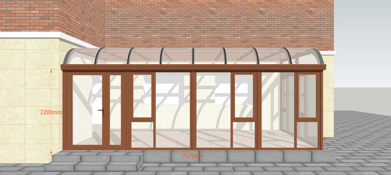 阳光房框架设计图