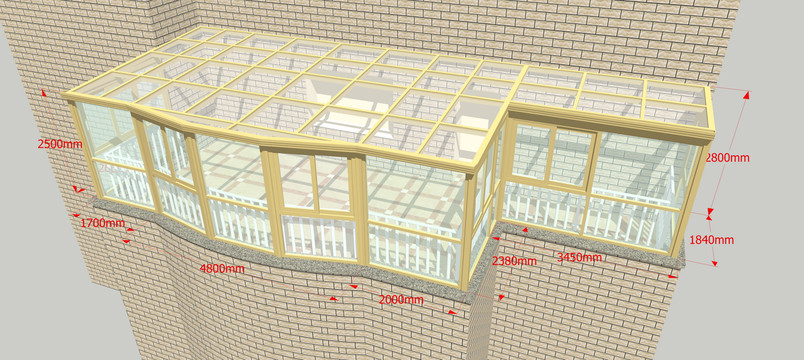 异型露台阳光房设计