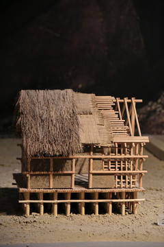 竹子结构房子分解模型