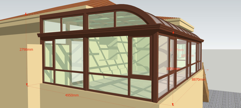 露台阳光棚设计效果图
