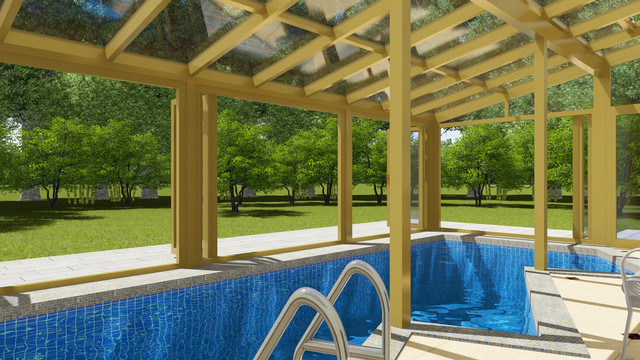 游泳池阳光房设计图片