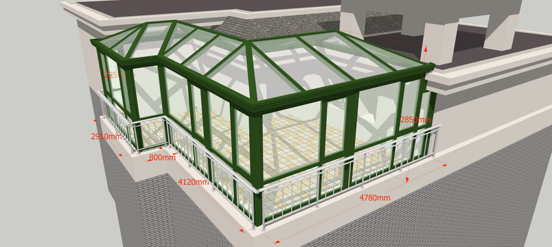 异型露台阳光房设计