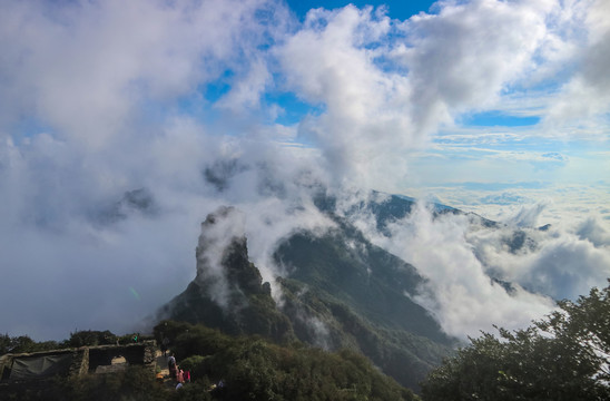 中国贵州铜仁梵净山云海