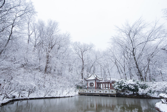 南京栖霞山雪景