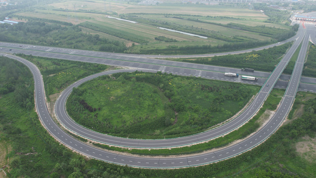 无人机航拍吉林高速四平互通
