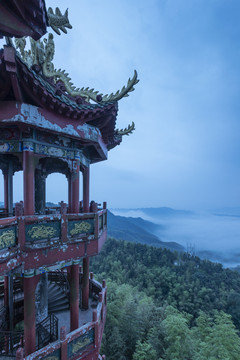 宜宾蜀南竹海龙吟寺自然风光