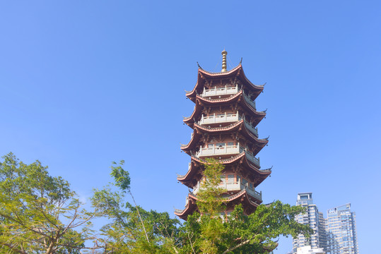 深圳中英街古塔公园楼阁式高塔