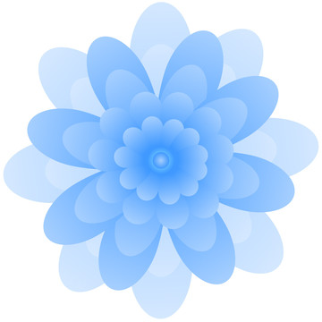 矢量蓝色花朵klp