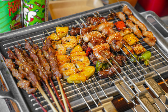 烧烤烤串肉串夜宵宵夜美食