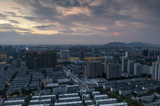 杭州运河两岸拱墅风光