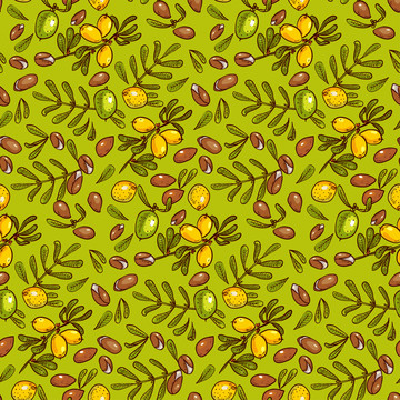 绿色摩洛哥果实叶片背景