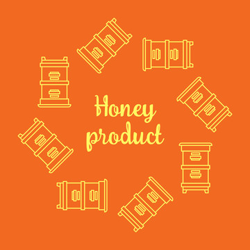 橘色蜂蜜制品海报