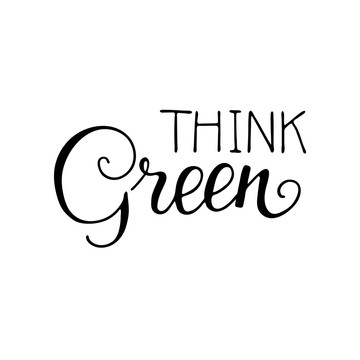 绿色环保黑白字体插图