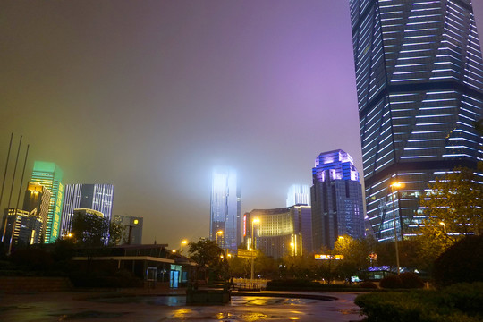 青岛五四广场夜景