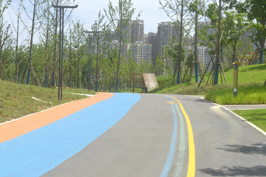 成都城市公园自行车骑行道路