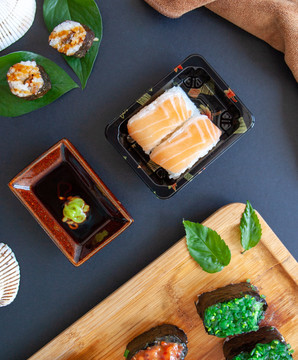 日本料理美食寿司拼盘