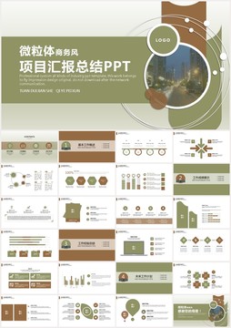 简约商务风项目汇报总结PPT