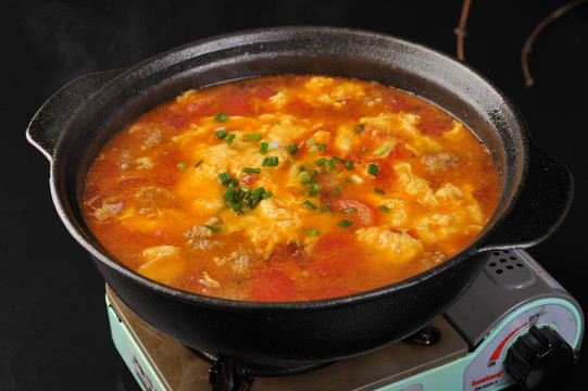 西红柿氽肉汤