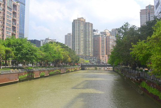 成都东门桥及府河河流