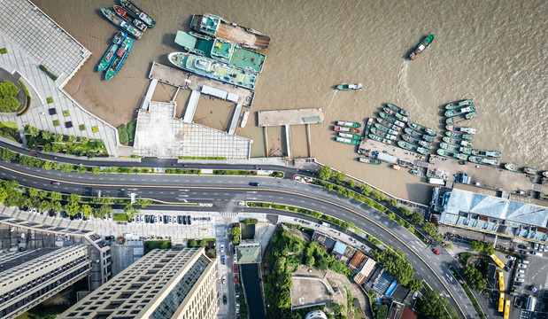 舟山东港城市航拍