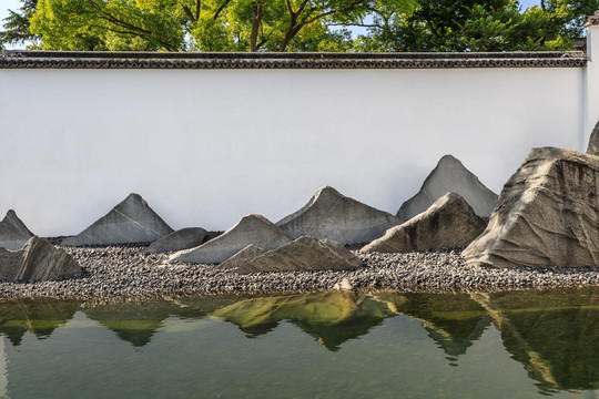 新中式围墙背景