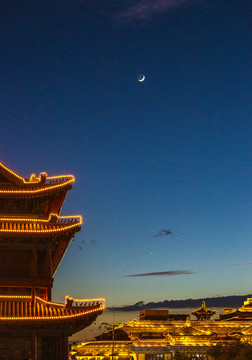 西安城墙永宁门夜景