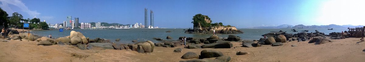 厦门鼓浪屿海滩全景图