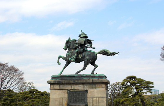 日本武士雕塑