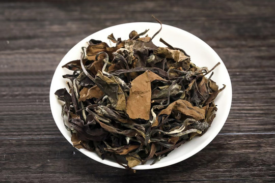白茶茶叶特写