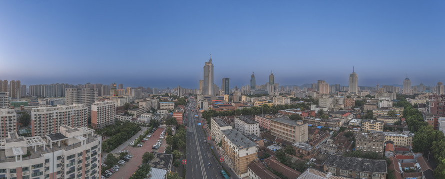 宽幅济南城市风光全景大图