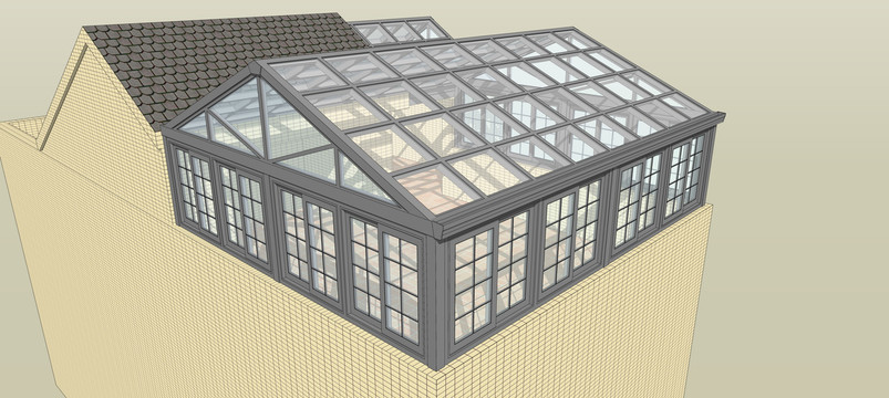 人字顶阳光房设计效果图