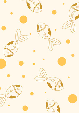 鱼简单图案壁纸