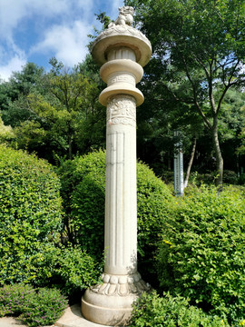 中式石材景观柱