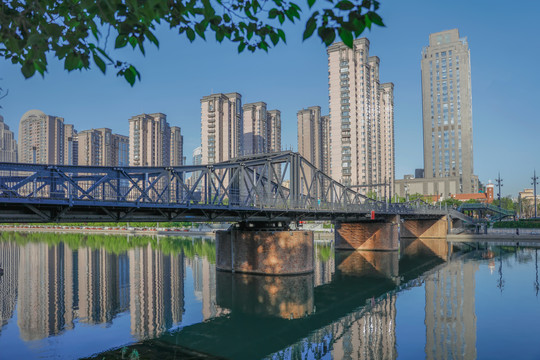 天津海河风景线金汤桥