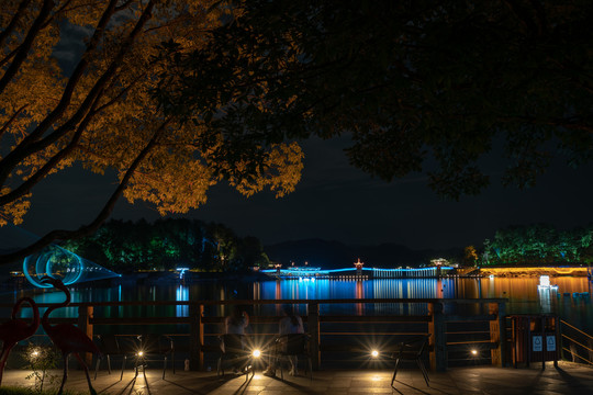 千岛湖风景区月光岛夜景