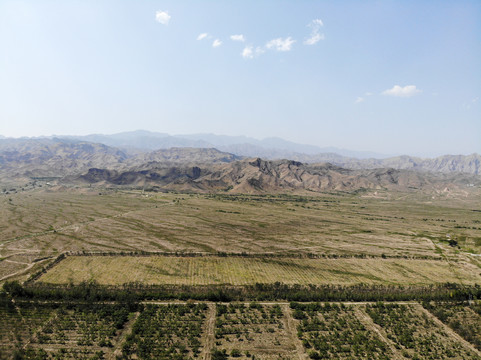 航拍银川西夏王陵三号帝王陵园