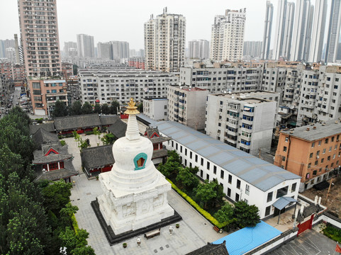 航拍沈阳护国延寿寺沈阳西塔