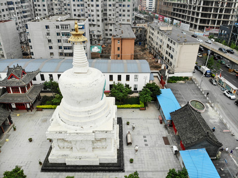 航拍沈阳护国延寿寺沈阳西塔