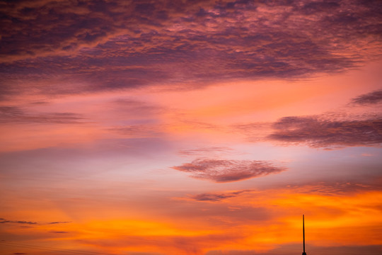 夕阳火烧云