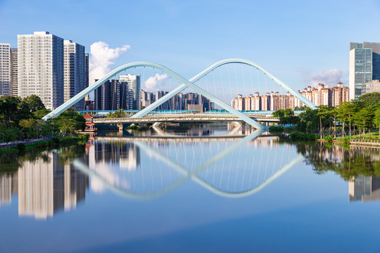 南沙蕉门河车行桥夏日风景