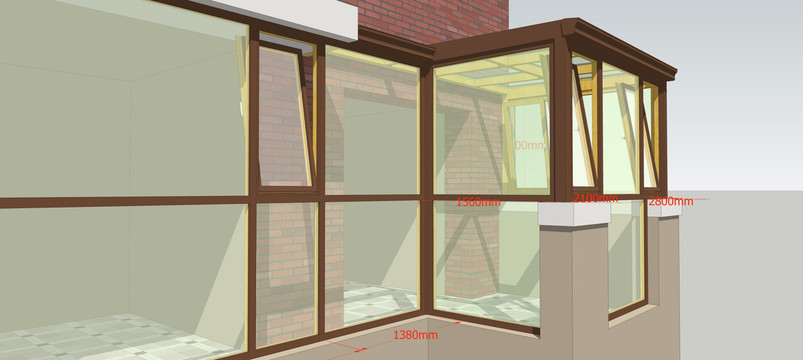玻璃门窗设计案例图