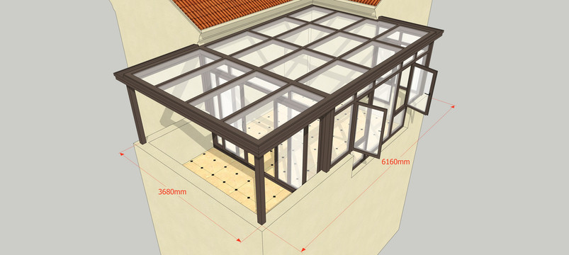 露台棚阳光房设计图