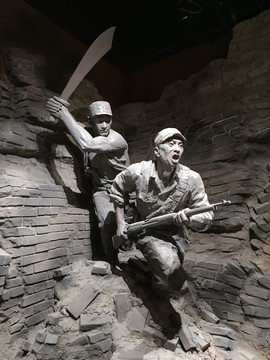 八路军抗日战争雕塑